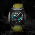 SKMEI Original Men's World Timer Watch – Premium Analog-Digital Sports Chronograph with Heavy-Duty Silicone Strap